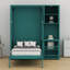 Lit escamotable convertible rotatif avec armoire pleine hauteur, bureau coulissant et rangement latéral personnalisable-652882959