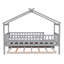 Lit simple en bois avec lit gigogne, conception créative et peu encombrante pour les chambres d'enfants-584549506