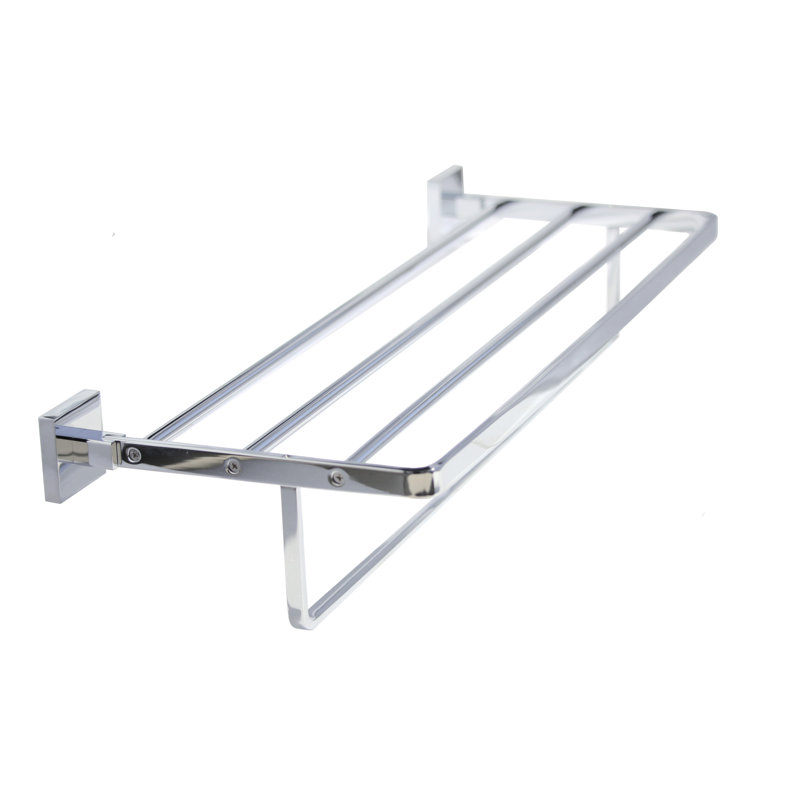 Chrome Brass Floating Wall Mounted Towel Rack