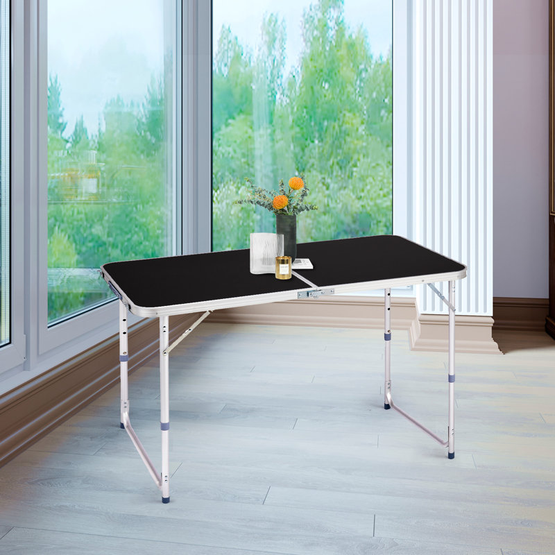 Rectangular Yes Outdoor Camping Table , 47.24 " W 23.62 " D, Black