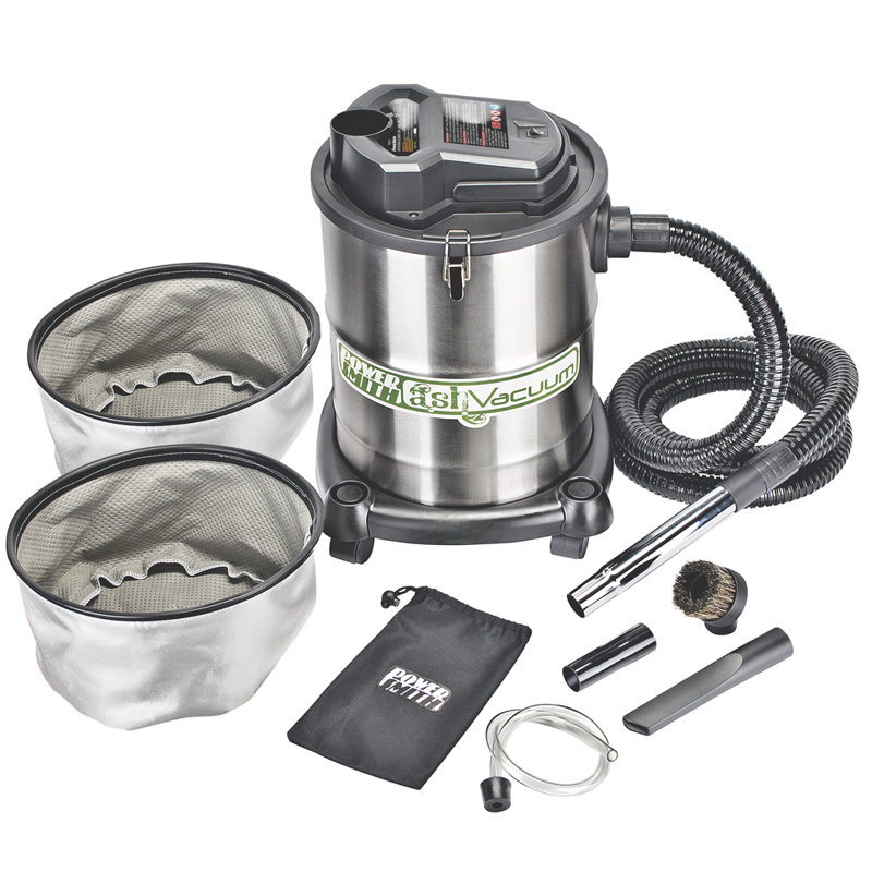 PowerSmith 10 Amp 4 Gallon All-In-One Ash and Shop Vacuum/Blower with 10' Hose, Brush Nozzle