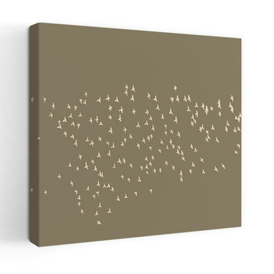 Oiseaux gracieux en vol, reproduction d'art mural abstrait minimaliste, faune biologique