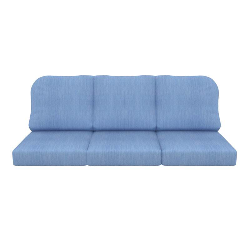 Outdoor Sunbrella® 3 Seater Sofa Cushions, Cast Ocean Sunbrella® Plainweave