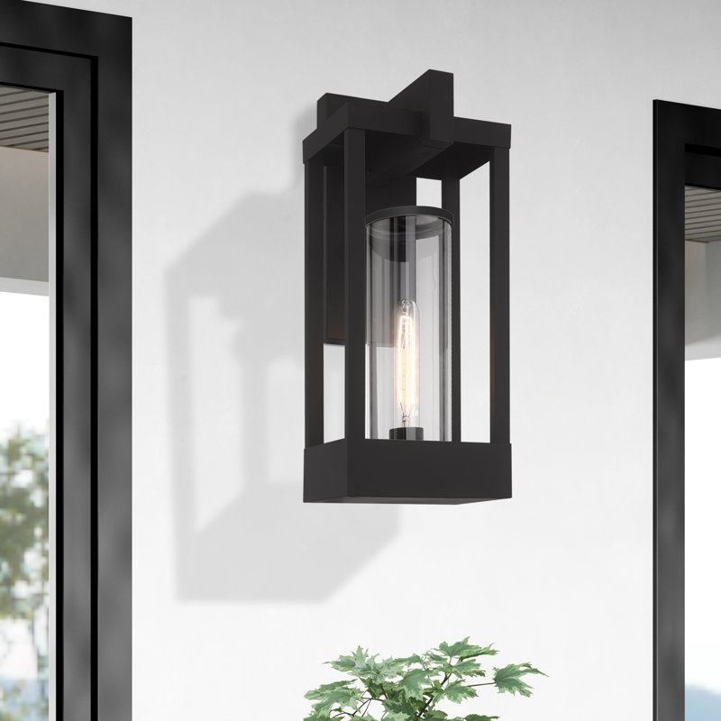 Lanterne murale d'extérieur Trumble, Noir, 20" H x 8" lx 7.13" d