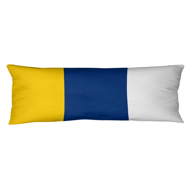 Polyester Medium Pillow, Yellow/Royal Blue, Achilles Football