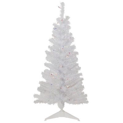 Arbre de Noël artificiel pin blanc 4 pi