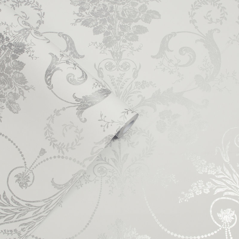 Rouleau de papier peint Laura Ashley Josette, Argent
