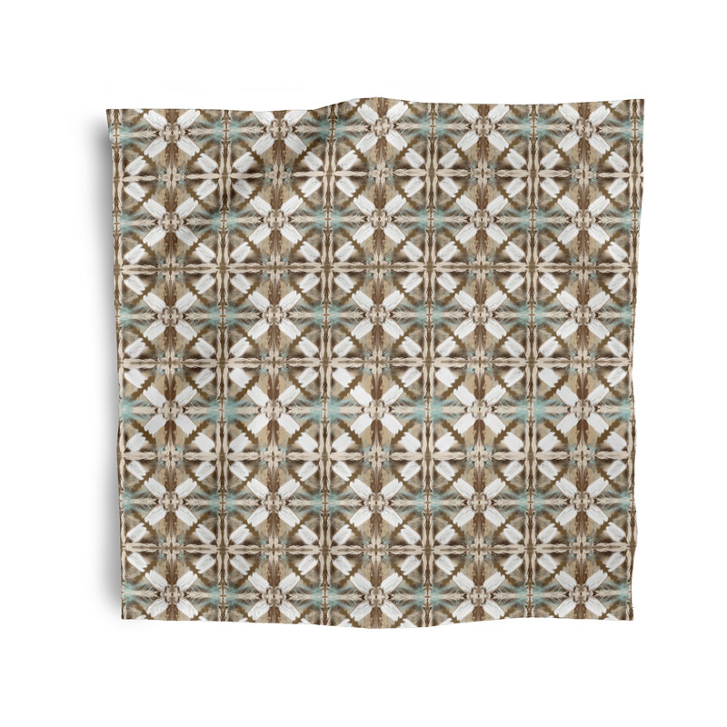 Charlie-May Polyester Geometric Square Napkin, Brown