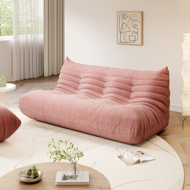 Lazy Sofa Bed Pink Floor Chair SOGA 4X Foldable Tatami Floor Sofa