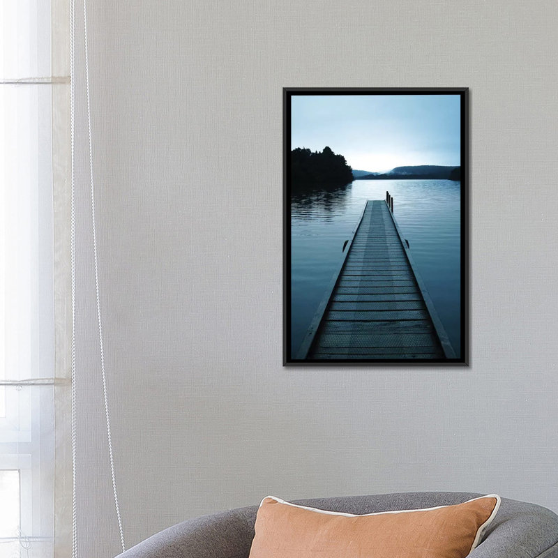 « dock iii », reproduction de photo sur toile, H 26 po x l 18 po x P 1,5 po, Toile avec cadre noir, Pas de tapis