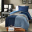Ensembles de literie moelleux et moelleux pour lit simple TG, velours côtelé bleu moderne, dortoir