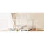 Lit en bois blanc avec garde-corps et DEL-1264609646
