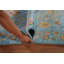Tapis bleu à motif floral All-Over Oushak 9 x 12