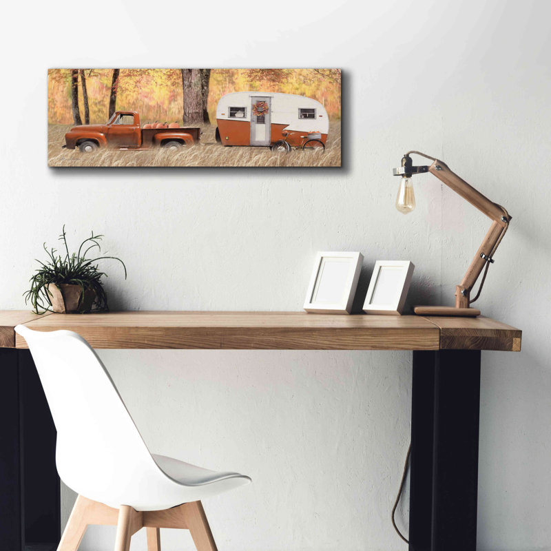 «Will Camping with velo» par Lori Deiter, Williston Forge, art mural sur toile, H 12 po x l 36 po