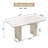 55" Cream White Rectangle Dining Table for Kitchen, Bar, Living Room-238501498-238501497