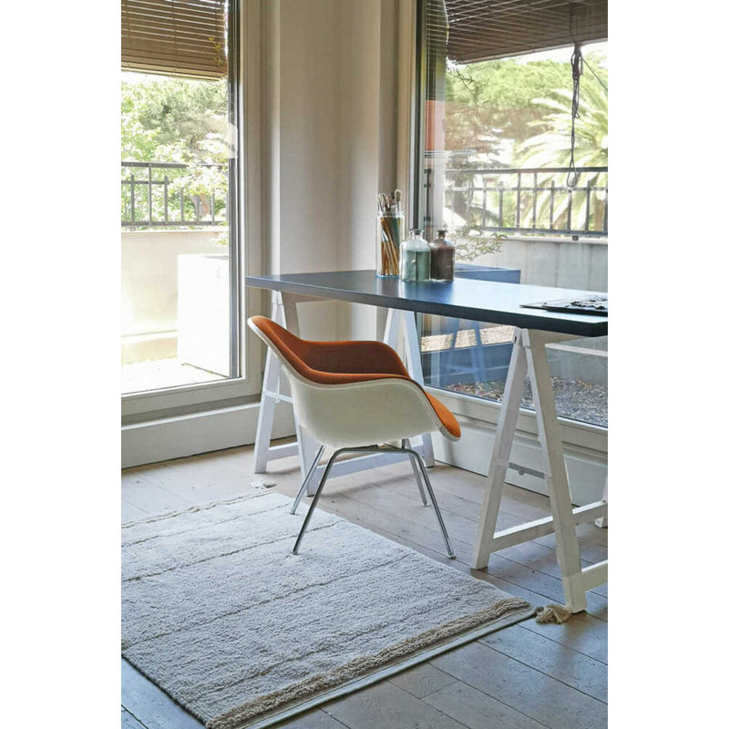 Washable Rug Bloom Natural, Rectangle 6'7" x 9'10", Beige