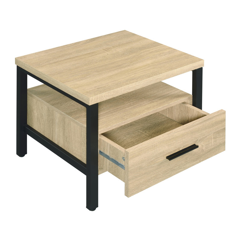 Table de chevet 1 tiroir l 19,6 po Edeltrudis
