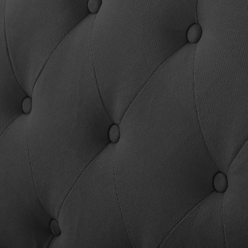 Canapé 77,2 po à accoudoirs carrés gris