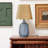 Ceramic Table Lamp with Scallop Shade-2036993190