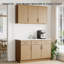 Armoire de cuisine moderne en chêne blanc avec boîte en contreplaqué, charnières et agencements personnalisés-126001966-121187485