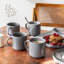Over&Back Stackable Semi-Matte Hand-Finished Stoneware Mugs, Set of 4-99312904