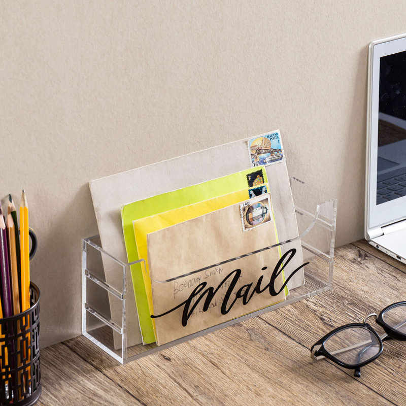 Hube Acrylic Mail Desk Organizer