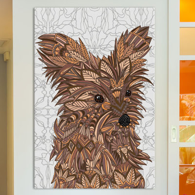 Jolie yorkie, impression sur toile tendue