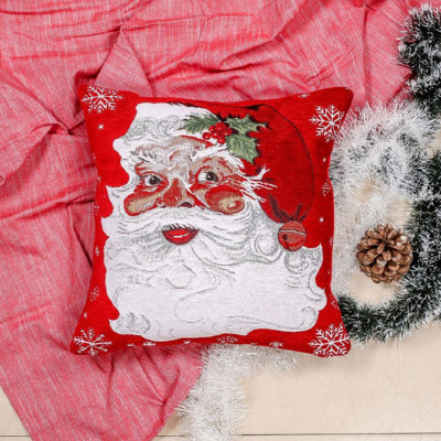 Solvay Patchwork Red Square Euro Cushion