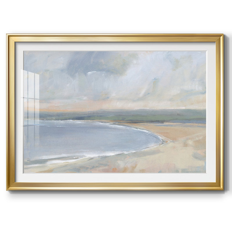 «Coastal Study II», reproduction d'art encadrée, Or, H 15 po x l 21 po x P 1,5 po