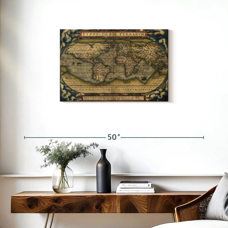 Carte antique d'Aliaz, H 20 po x l 30 po