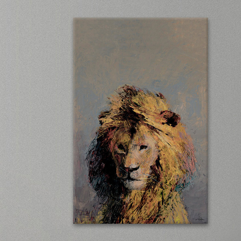 «Retrato De Lion», reproduction sur toile tendue, H 30 po x l 20 po x P 1,5 po