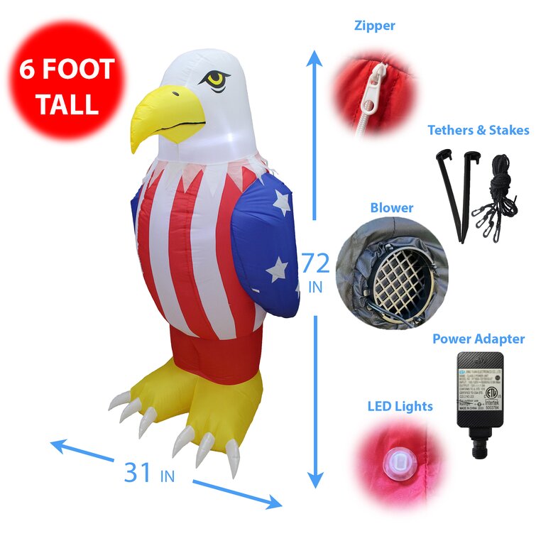 Inflatable Eagle Costume for Adult Air Blow up Bald Eagle