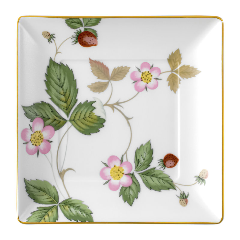 Wild Strawberry Fine Bone China Square Tray