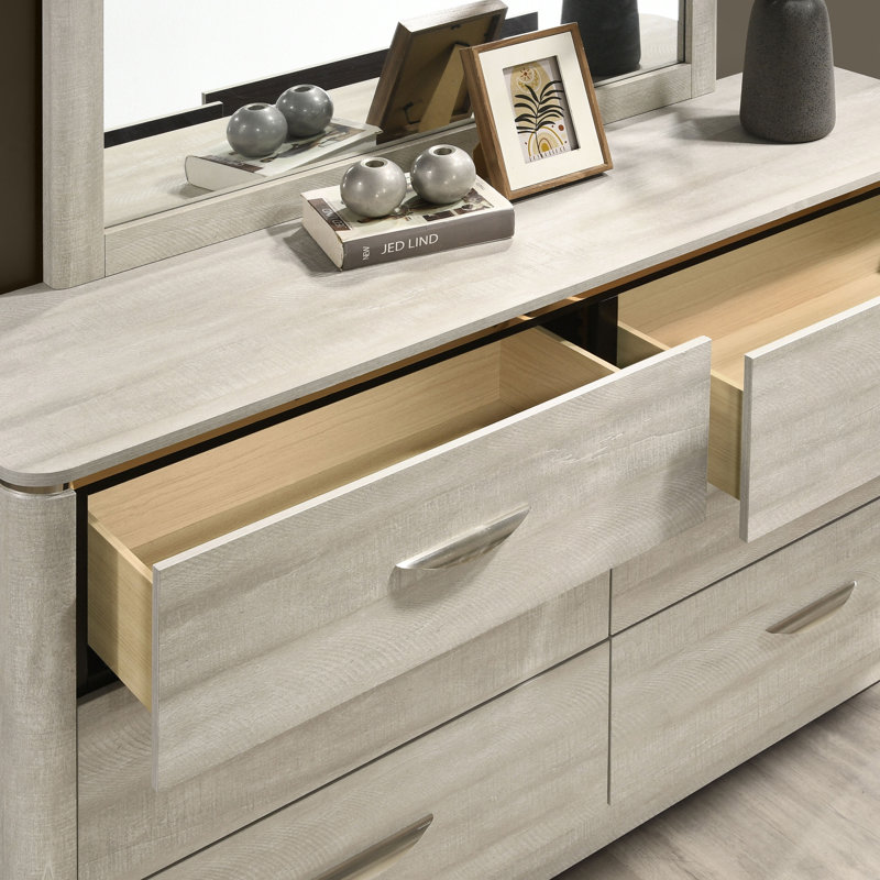 Commode 6 tiroirs avec miroir Cright