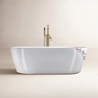 Cove 71" Freestanding Soaking Acrylic Bathtub
