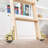 Maple 8.06' 7-Step Wood Rolling Sunburst Wheel Ladder-83473063