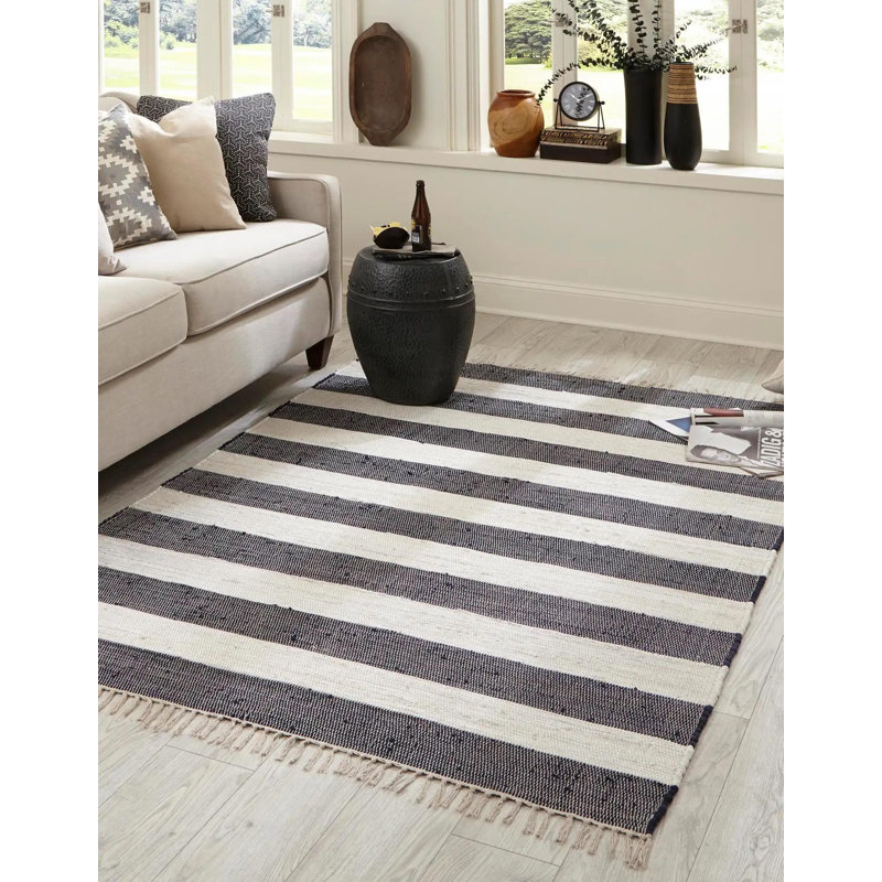 Carlotta Cotton Striped Indoor Rug, Rectangle 3'1" x 5'1"