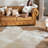 Champagne Cowhide Rug – Genuine Leather Area Rug-17796348