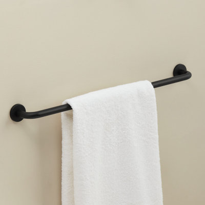 Porte-serviettes classique noir mat
