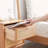 Pure Solid Oak Bedside Cabinet with Handmade Rattan Front