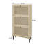 Étagère à chaussures en rotin 3 portes, armoire de rangement pour chaussures moderne autoportante-111271271