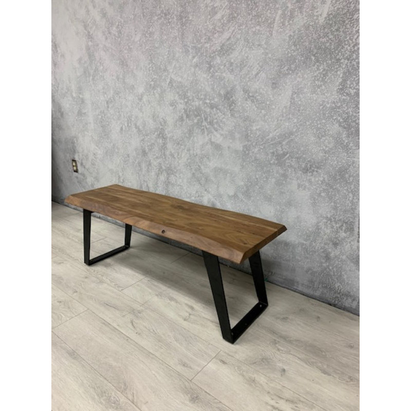 Banc en bois Garion, H 18 po x l 60 po x P 16 po