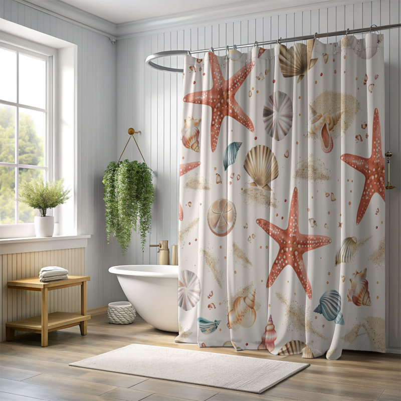 Beach Fun - Premium Shower Curtain, 74"H x 71"W