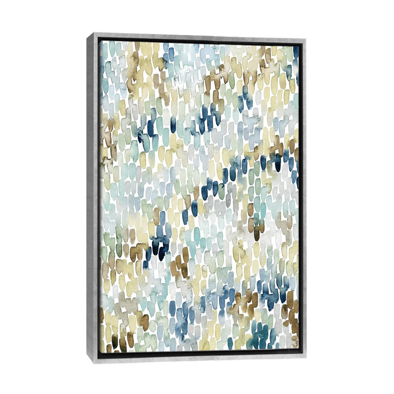 River Wavelet II par Grace Popp - reproduction d'art, H 26 po x l 18 po x 1,5 po, Toile avec cadre argenté, Pas de tapis