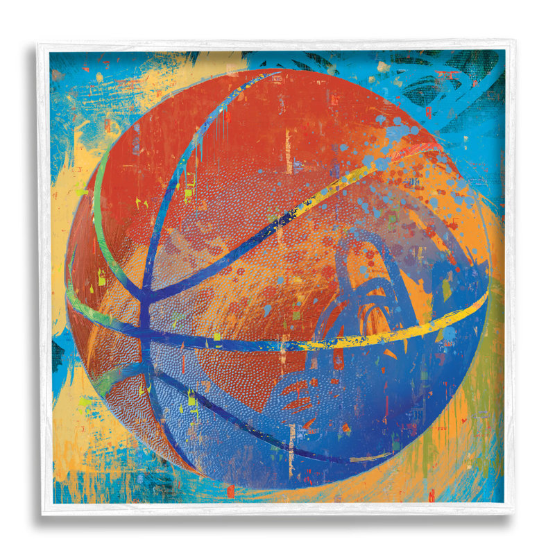 "Urban Splatter Sports Basketball", estampe numérique par Savannah Miller, H 17 po x l 17 po x P 1,5 po