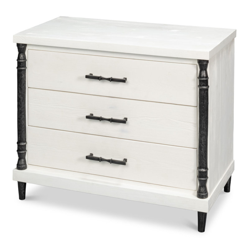 Elegance 3 - Drawer Solid Wood Nightstand