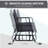 Patio 2-Person Wicker Glider Bench Rocking Chair, Outdoor All-Hand Woven PE Rattan Loveseat W/ Ergonomic Design Rocking System For Patio, Garden, Porch, Lawn