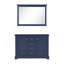 Meuble-lavabo double bleu marine 48 po X P 22 po D et 46 po Miroir