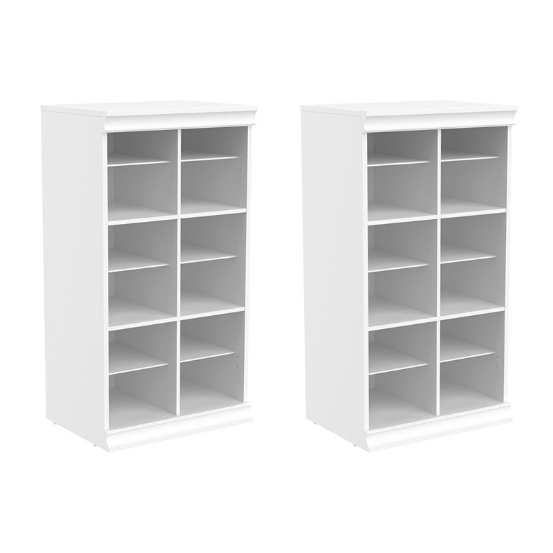 Modular Storage 21.38" W 12-shelf Divided Unit, Set Of 2