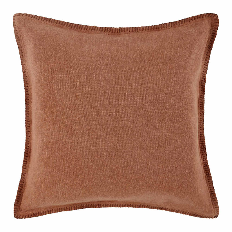 Nino Square Cushion Cover, Brick